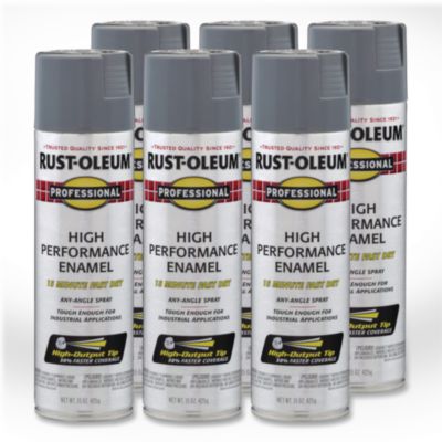Rust-Oleum Professional Spray Paint, Gloss Dark Machine Gray, 15 oz Aerosol Can, 6/Carton (7587838CT)