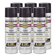 Rust-Oleum Professional Spray Paint, Gloss Gray, 15 oz Aerosol Can, 6/Carton (7579838CT)