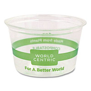 World Centric PLA Clear Portion Cups, 4 oz, Plastic, Clear, 1,000/Carton (CPCS4S)