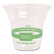 World Centric PLA Clear Cold Cups, 5 oz, Plastic, Clear, 2,000/Carton (CPCS5)