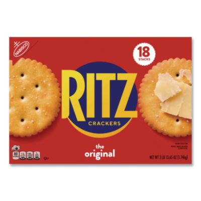Nabisco Original Crackers, Buttery, 18 Individually Wrapped Sleeves, 3 lb Box, 1 Box/Carton (22002636)