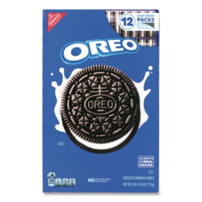 Nabisco Cookies, Chocolate, 12 Individually Wrapped Sleeves, 3 lb 14.67 oz Box, 1 Box/Carton (22002637)