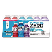 POWERADE Zero Sports Drink, Assorted Flavors, 20 oz, 24/Carton (22002679)