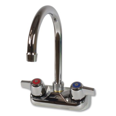 BK Resources WorkForce Standard Duty Faucet, 9.5" Height/5" Reach, Chrome-Plated Brass (BKFW5GM)