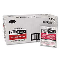 Diversey Beer Clean Last Rinse Glass Sanitizer, Powder, 0.25 oz Pack, 100/Carton (90223)