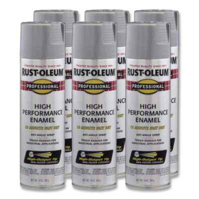 Rust-Oleum Professional Spray Paint, Metallic Aluminum, 14 oz Aerosol Can, 6/Carton (7515838CT)