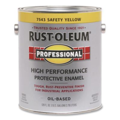 Rust-Oleum High Performance Protective Enamel Paint, Gloss Safety Yellow, 1 gal Bucket/Pail, 2/Carton (7543402)