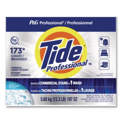 Tide Professional Commercial Powder Laundry Detergent, HE Compatible, 173 Loads, 197 oz Box (14120)