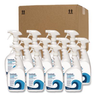 Boardwalk Tile and Grout Cleaner, Minted Evergreen Scent, 32 oz Bottle, 12/Carton (4846)