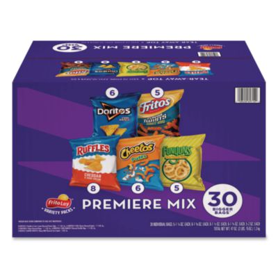 Frito-Lay Premiere Mix Variety Pack, Assorted Flavors, Assorted Sizes, 30 Bags/Carton (22002670)