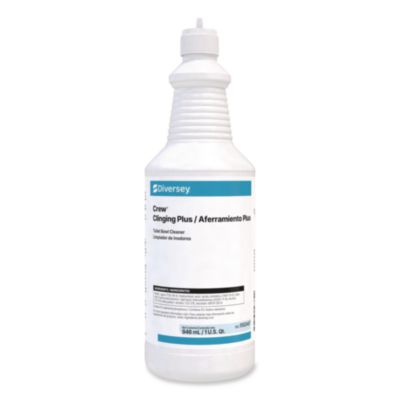 Diversey Crew Clinging Plus Toilet Bowl Cleaner, Characteristic Scent, 32 oz Bottle, 12/Carton (9302467)