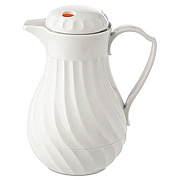 Hormel Poly Lined Carafe, Swirl Design, 40oz Capacity, White (4022)
