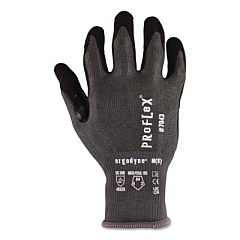 ergodyne ProFlex 7043 ANSI A4 Nitrile Coated CR Gloves, EN388: 4X42D, 10" Long, X-Small (6), Gray, Pair (10521)