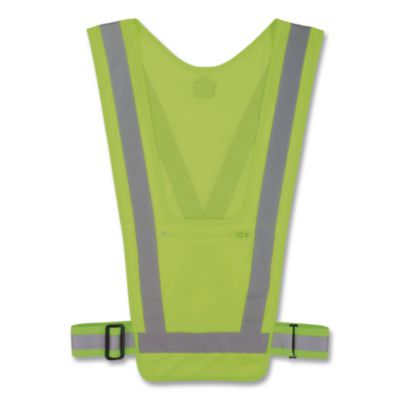 ergodyne GloWear 8045X Hi-Vis Safety Vest, Polyester, One Size, Lime (20090)
