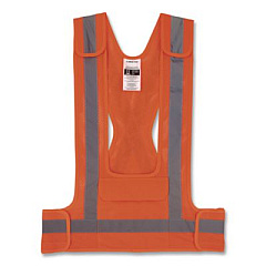 ergodyne GloWear 8142BA Type O Class 1 Breakaway Hi-Vis Safety Vest, Polyester, Large/X-Large, Orange (27023)