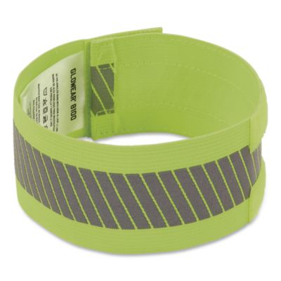 ergodyne GloWear 8100 Hi-Vis Arm/Leg Band with Hook and Loop, Large/X-Large, Lime, 2/Pack (29018)