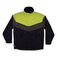 ergodyne N-Ferno 6464 Insulated Freezer Jacket with AmpliFIRE Heat Reflective Lining, Large, Navy (41134)