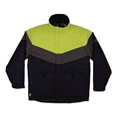 ergodyne N-Ferno 6464 Insulated Freezer Jacket with AmpliFIRE Heat Reflective Lining, 4X-Large, Navy (41138)