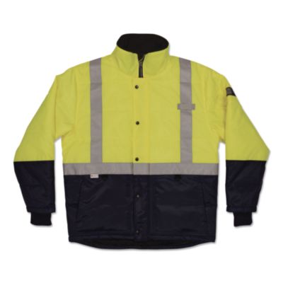 ergodyne N-Ferno 6478 Class 2 Hi-Vis Freezer Jacket, X-Small, Lime (41271)