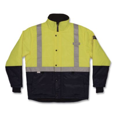 ergodyne N-Ferno 6478 Class 2 Hi-Vis Freezer Jacket, Small, Lime (41272)