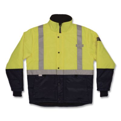 ergodyne N-Ferno 6478 Class 2 Hi-Vis Freezer Jacket, X-Large, Lime (41275)