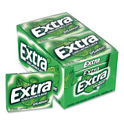 Wrigley's Extra Spearmint Sugar-Free Gum, Spearmint, 15 Sticks/Pack, 10 Packs/Carton (22002638)