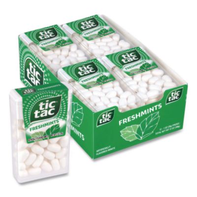 Tic Tac Freshmints, Peppermint, 1 oz Pack, 12 Packs/Carton (22002648)