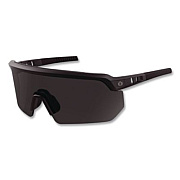 ergodyne Skullerz AEGIR Color Enhancing Anti-Scratch Anti-Fog Safety Glasses, Matte Black Half Frame, High Contrast Smoke Single Lens (55221)