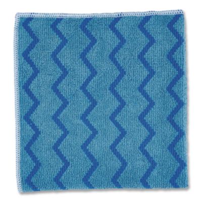 Rubbermaid Commercial HYGEN Microfiber Cleaning Cloths, 16 x 16, Blue, 12/Carton (Q620BLUCT)