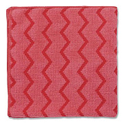 Rubbermaid Commercial HYGEN Microfiber Cleaning Cloths, 16 x 16, Red, 12/Carton (Q620RED)