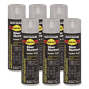 Rust-Oleum Hard Hat High Performance V2100 System Rust Preventive Enamel Spray Paint, Gloss Silver Aluminum, 15 oz Aerosol Can, 6/Carton (V2115838CT)
