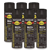 Rust-Oleum Hard Hat High Performance V2100 System Rust Preventive Enamel Spray Paint, Semi-Gloss Black, 15 oz Aerosol Can, 6/Carton (V2177838CT)