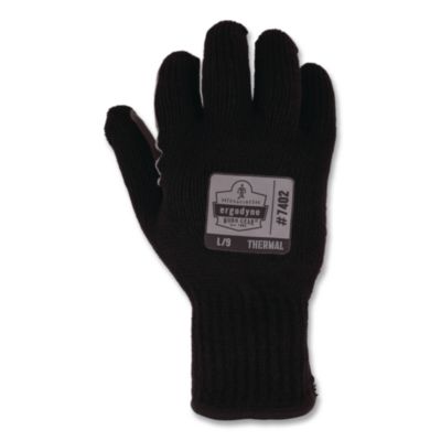ergodyne ProFlex 7402 Thermal Knit Cooler Gloves, 11" Long, X-Large (10), Black, Pair (10615)