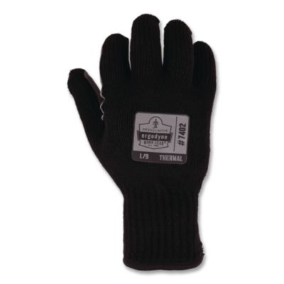 ergodyne ProFlex 7402 Thermal Knit Cooler Gloves, 10" Long, X-Small (6), Black, Pair (10611)