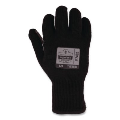 ergodyne ProFlex 7402 Thermal Knit Cooler Gloves, 12" Long, XX-Large (11), Black, Pair (10616)