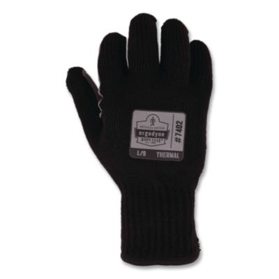 ergodyne ProFlex 7402 Thermal Knit Cooler Gloves, 10.5" Long, Medium (8), Black, Pair (10613)