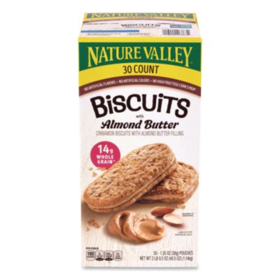 Nature Valley Biscuits, Cinnamon with Almond Butter, 1.35 oz Pouch, 30/Carton (22001046)