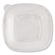World Centric PLA Lids for Fiber Bowls, 8.8 x 8.8 x 1.4, Clear, 200/Carton (BQLCS24)