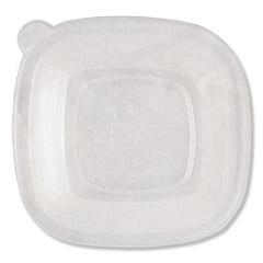 World Centric PLA Lids for Fiber Bowls, 8.8 x 8.8 x 1.4, Clear, 200/Carton (BQLCS24)