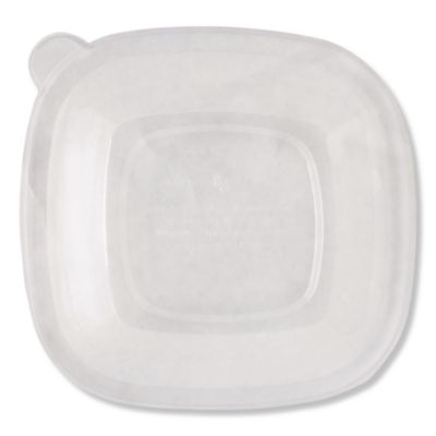 World Centric PLA Lids for Fiber Bowls, 8.8 x 8.8 x 1.4, Clear, 200/Carton (BQLCS24)