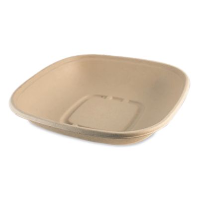 World Centric Fiber Bowls, 32 oz, 8.3 x 8.3 x 1.8, Natural, Paper, 400/Carton (BQSC32LFS)