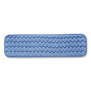 Rubbermaid Commercial Microfiber Wet Room Pad, Split Nylon/Polyester Blend, 18", Blue, 12/Carton (Q41000BLU)