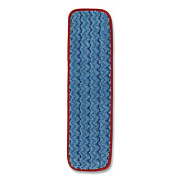 Rubbermaid Commercial Microfiber Wet Mopping Pad, 18.5" x 5.5" x 0.5", Red (Q410RED)