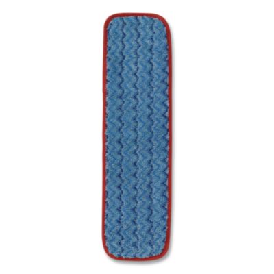 Rubbermaid Commercial Microfiber Wet Mopping Pad, 18.5" x 5.5" x 0.5", Red (Q410RED)