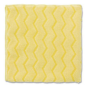 Rubbermaid Commercial Reusable Cleaning Cloths, Microfiber, 16 x 16, Yellow, 12/Carton (Q610)