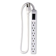 GoGreen Power 6 Outlet Mini Surge Protector, 2 ft Cord, 160 J, White (GG16103MIN)