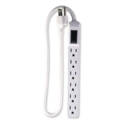 GoGreen Power 6 Outlet Mini Surge Protector, 2 ft Cord, 160 J, Black (GG16103MINBK)