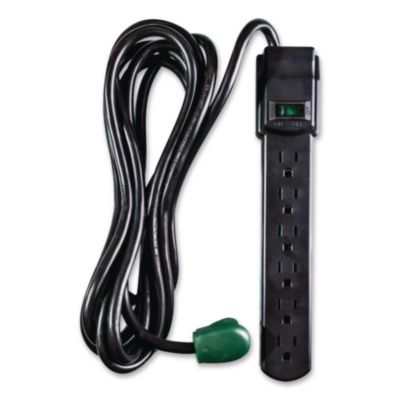 GoGreen Power 6 Outlet Surge Protector, 6 ft Cord, 250 J, Black (GG16106MSBK)