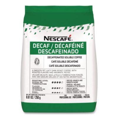 Nescaf Bulk Decaf Ground Coffee, Arabica, 8.81 oz Bag, 4/Carton (72091CT)