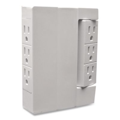 GoGreen Power 6 Outlet Swivel Wall Tap, White (GG16000TSW)